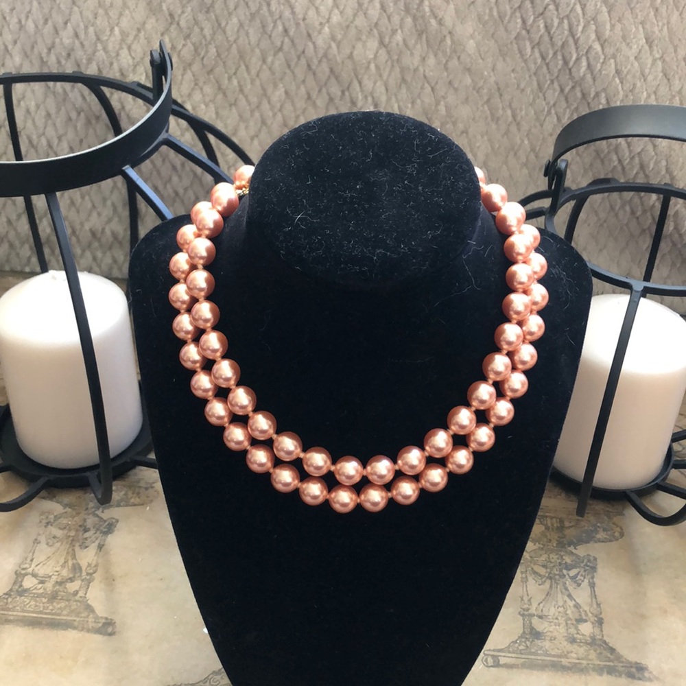Joan Rivers Faux Pink Pearl Necklace